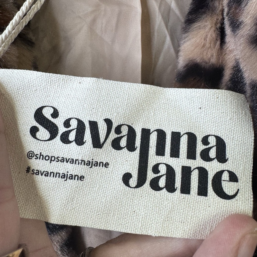 Savanna Jane 3X Leopard Faux Fur Coat Plus Size Open Front Plush Jacket NWT - Picture 2 of 9